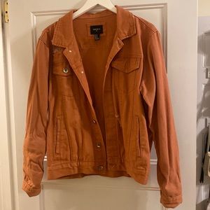Orange jean jacket